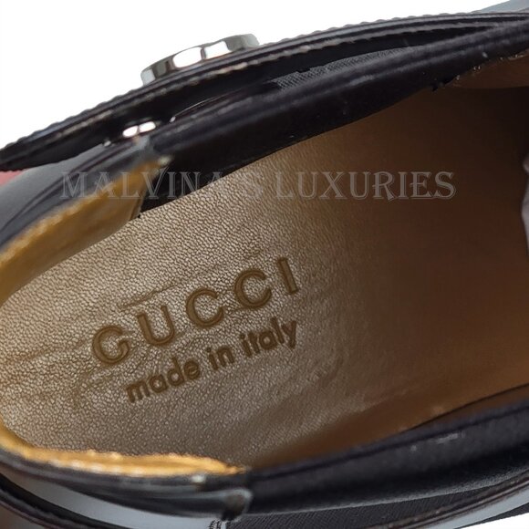 GUCCI BOOTS MENS BLONDIE BUCKLE CHELSEA LEATHER ANKLE BOOTIES sz 10 10.5 - Picture 12 of 15